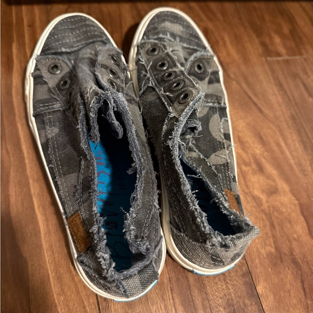 Blowfish Distressed Camo Slip-On Sneakers